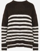 j&x Pulover de iarnă în dungi cu lână Oversize Feoriada Maro