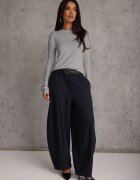 j&x Pulover din bumbac în stil minimalist Radeken Gri