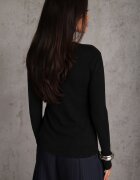 j&x Pulover din bumbac în stil minimalist Radeken Negru