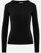 j&x Pulover din bumbac în stil minimalist Radeken Negru