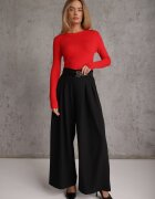 j&x Pulover din bumbac în stil minimalist Radeken Roșu