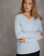 j&x Pulover din lână în stil minimalist Joslina Albastru