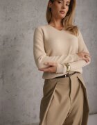 j&x Pulover din lână în stil minimalist Joslina Bej