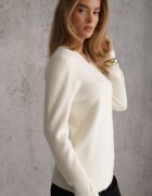 j&x Pulover din lână în stil minimalist Joslina Bej deschis