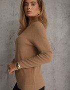 j&x Pulover din lână în stil minimalist Joslina Bej închis