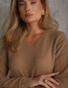 j&x Pulover din lână în stil minimalist Joslina Bej închis