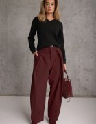 j&x Pulover din lână în stil minimalist Joslina Negru