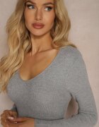j&x Pulover Gri Clasic cu Dungi Fine Vorida