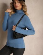 j&x Pulover guler înalt Clasic Albastru cu amestec de lână Zoziona