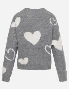 j&x Pulover Jailine cu lână și inimioare Gri