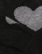 j&x Pulover Jailine cu lână și inimioare Negru