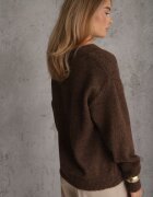 j&x Pulover moale din lână și vâscoză croi Polo cu guler și decolteu în V Lazo Maro