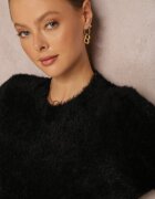 j&x Pulover Negru de lână Zashumi