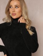 j&x Pulover Negru Din lână Lung Lezura