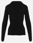 j&x Pulover Negru Reiat Din Bumbac Decorat Cu Zirconii Romilea