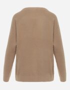 j&x Pulover oversize din bumbac și lână Basic Oseani Bej