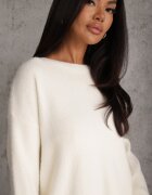 j&x Pulover oversize din bumbac și lână Basic Oseani Bej deschis