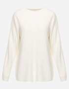 j&x Pulover oversize din bumbac și lână Basic Oseani Bej deschis