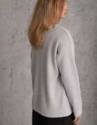 j&x Pulover oversize din bumbac și lână Basic Oseani Gri