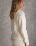 j&x Pulover oversize din lână cu decolteu în V Nleora Bej deschis