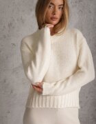 j&x Pulover oversize din lână cu decolteu în V Nleora Bej deschis