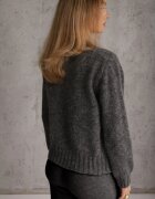 j&x Pulover oversize din lână cu decolteu în V Nleora Gri închis