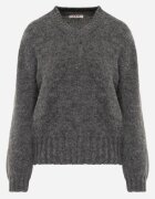 j&x Pulover oversize din lână cu decolteu în V Nleora Gri închis