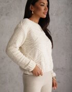 j&x Pulover oversized din bumbac Nintell Bej deschis