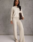 j&x Pulover oversized din bumbac Nintell Bej deschis