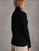 j&x Pulover pe gât Clasic Negru cu amestec de lână Zoziona