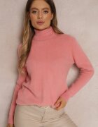 j&x Pulover Roz închis De lână Lung Lejer