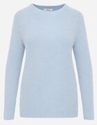 j&x Pulover simplu Casual din tricot cu lână cu structură pufoasă Divara Albastru