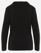 j&x Pulover simplu Casual din tricot cu lână cu structură pufoasă Divara Negru