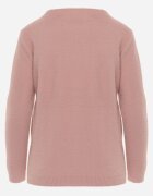 j&x Pulover simplu Casual din tricot cu lână cu structură pufoasă Divara Roz