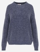 j&x Pulover simplu cu lână în stil Basic Tutia Bleumarin