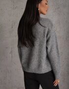 j&x Pulover simplu cu lână în stil Basic Tutia Gri