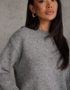 j&x Pulover simplu cu lână în stil Basic Tutia Gri