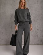 j&x Pulover simplu cu lână în stil Basic Tutia Negru