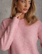 j&x Pulover simplu cu lână în stil Basic Tutia Roz