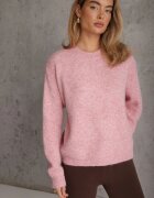j&x Pulover simplu cu lână în stil Basic Tutia Roz