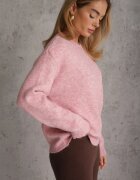 j&x Pulover simplu cu lână în stil Basic Tutia Roz