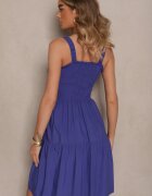 j&x Rochie Albastră Din viscoză cu croi evazat cu bretele Mirwena