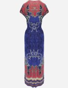 j&x Rochie Albastră petrecută cu imprimeu ornamental Nalori
