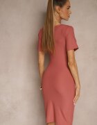 j&x Rochie Basic Roz cu Bumbac Lumaselle