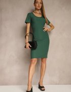 j&x Rochie Basică Verde cu Bumbac Lumaselle