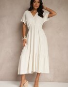 j&x Rochie Bej deschisă cu Vâscoză și In cu Legătură la Spate Kolissea