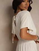 j&x Rochie Bej deschisă cu Vâscoză și In cu Legătură la Spate Kolissea