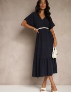 j&x Rochie Bleumarin cu viscoză și in cu legătură la spate Kolissea