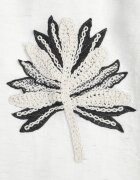 j&x Rochie Boho cu adaos de in cu croială evazată cu franjuri și volan Ocaline Albă