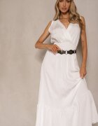 j&x Rochie Cloș Albă Stil petrecut Cu elastic în talie Filadira